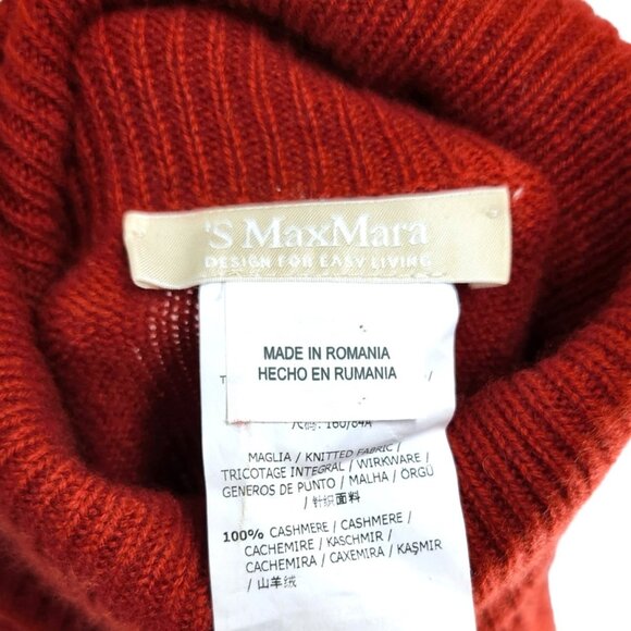 'S MAXMARA 100% Cashmere Turtleneck Sweater S Super Soft Ribbed Knit Pullover - Picture 7 of 9